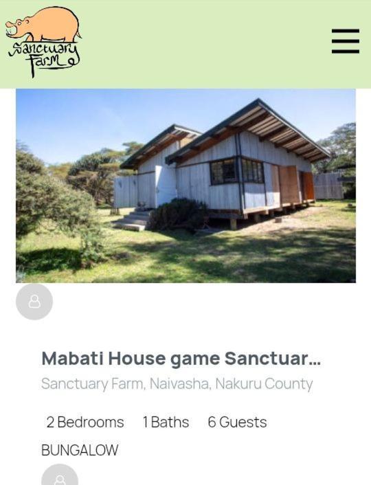 Villa Sanctuary Farm Naivasha Extérieur photo
