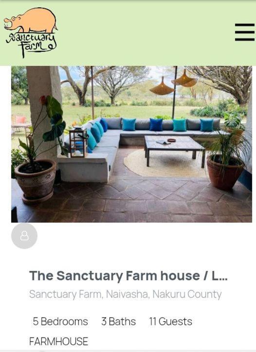Villa Sanctuary Farm Naivasha Extérieur photo